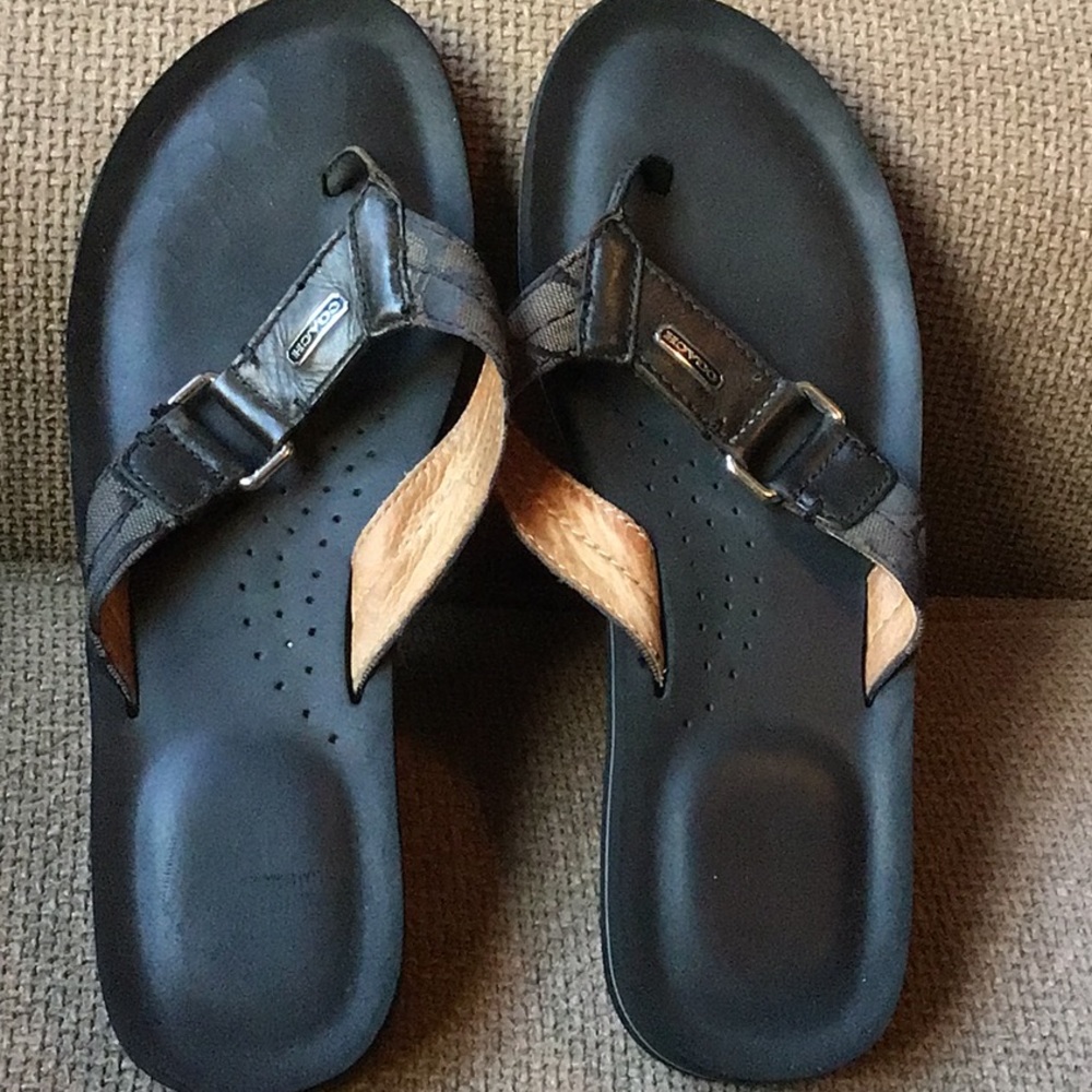 Coach Black Sandals